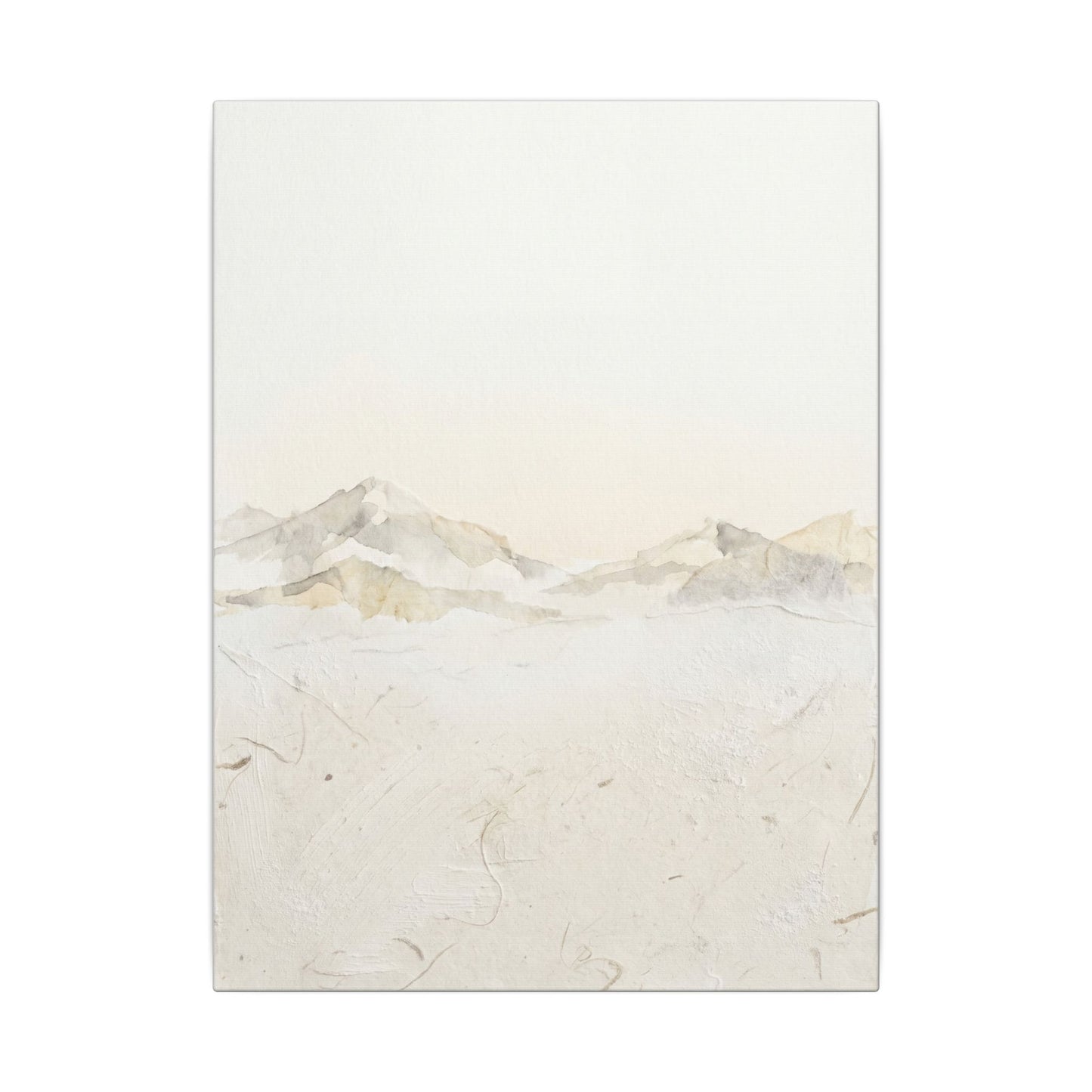 Mountain Mist Winter Canvas Art | Japandi Warm Design