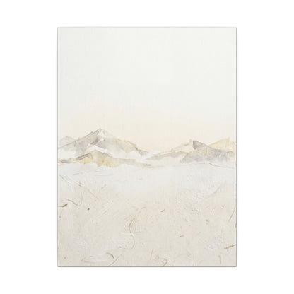 Mountain Mist Winter Canvas Art | Japandi Warm Design