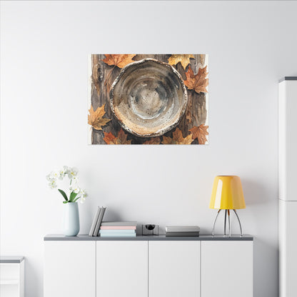 Ma Ceramic Bowl Canvas Art - Japandi Watercolor