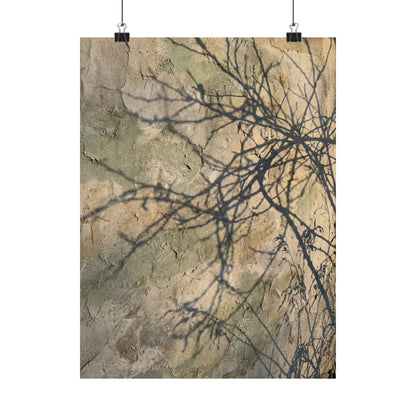 Shadow Play Winter Wall Art Print | Japandi Earthy Design Art Print