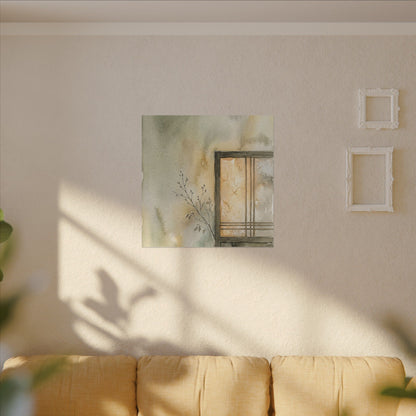 Ma Shoji Screen Canvas Art - Japandi Watercolor