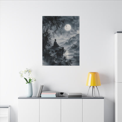 Ink Brushstroke Sumi E Canvas Art | Serene Zen Art