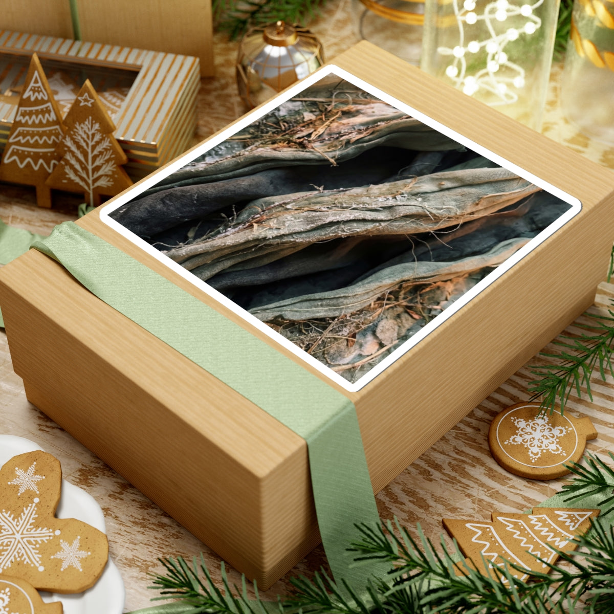 Winter Silk Drape Texture Sticker | Cozy Decor