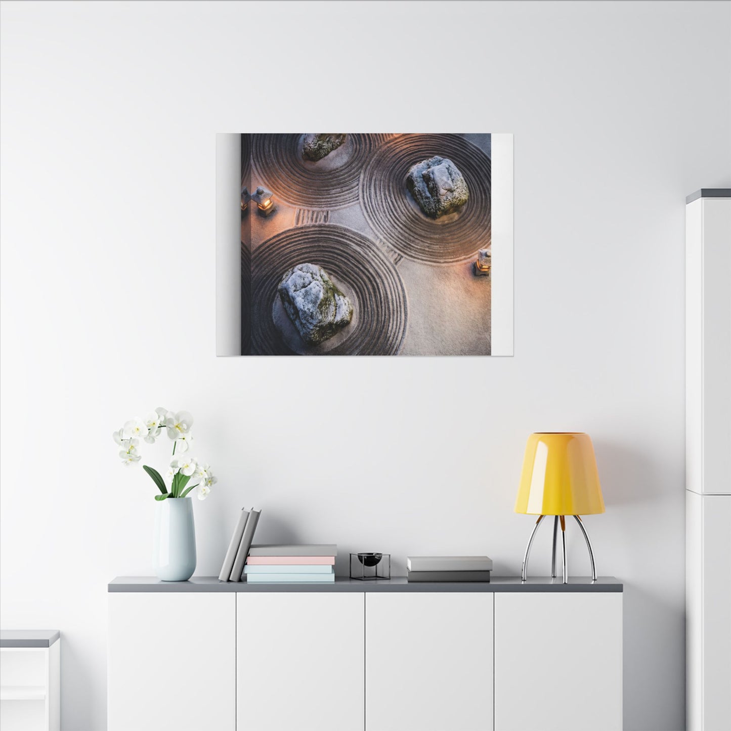 Candlelight Rock Garden Canvas Art - Japandi Ma