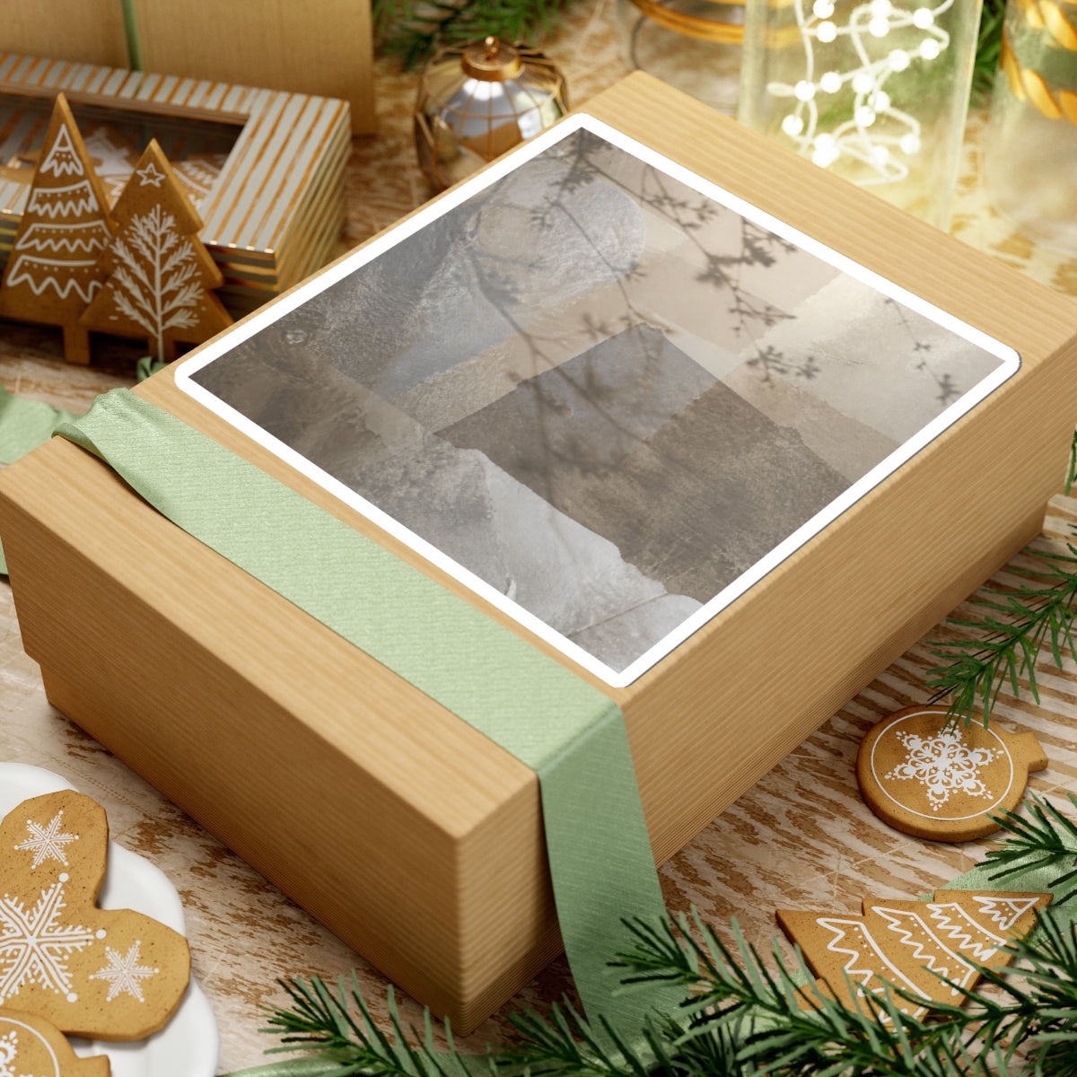 Shadow Play Sticker | Winter Japandi Texture Art