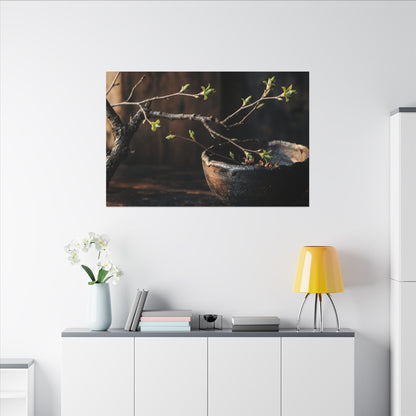 Spring Ceramic Bowl Moody Minimal Canvas Art | Atmospheric Decor