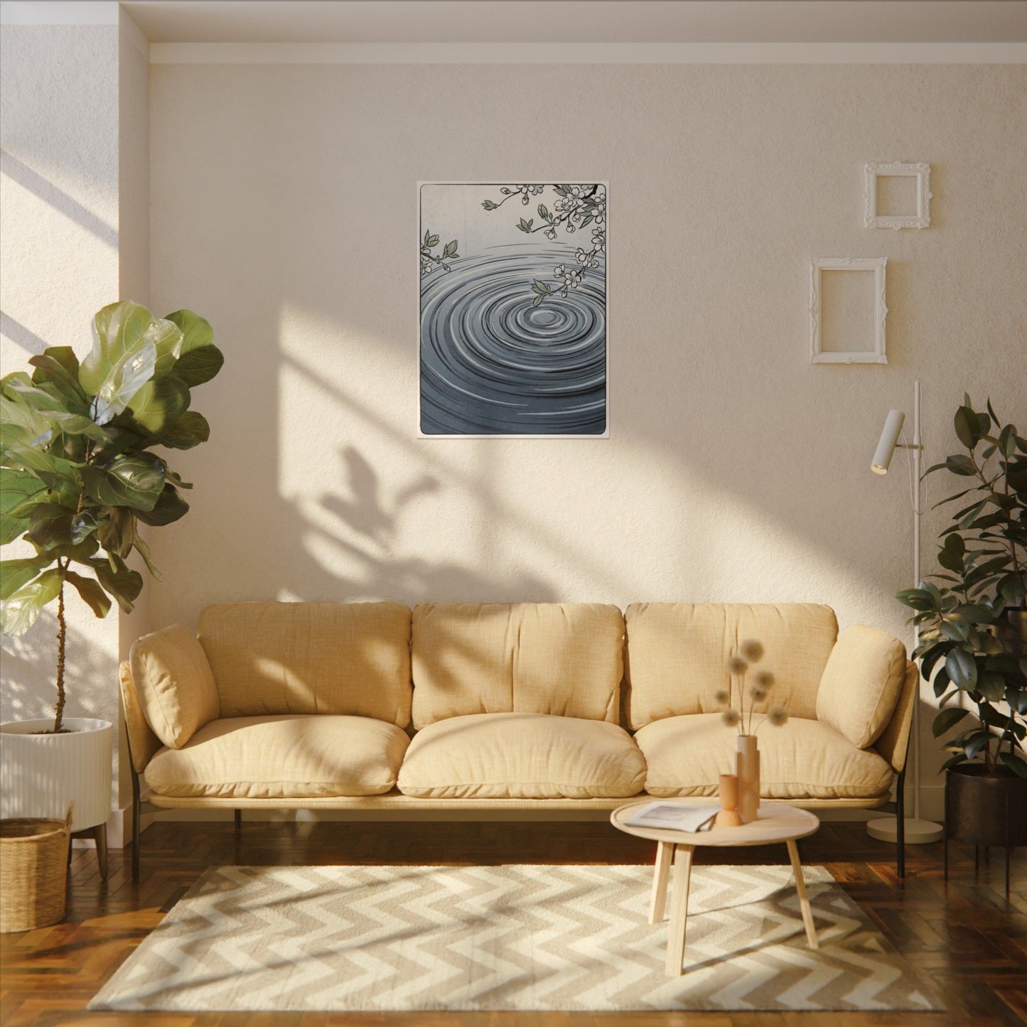 Calm Water Ripple Canvas Art - Ukiyo E Inspired Zen