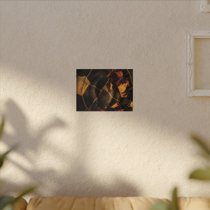 Resilient Shadow Play Canvas Art - Crackle Gold Kintsugi