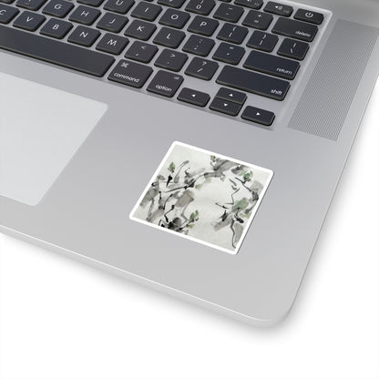Spring Ink Brushstroke Sumi E Sticker | Tranquil Decor