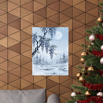 Moonlight Wisteria Wall Art Print - Zen Seijaku