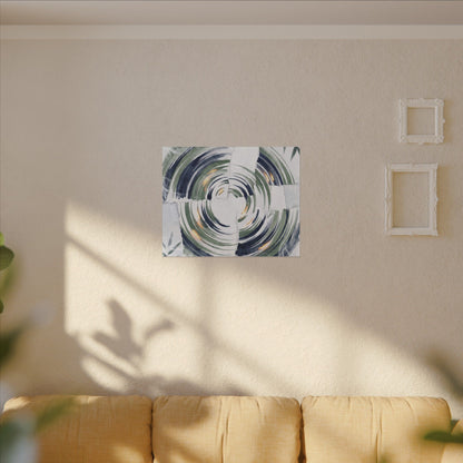 Winter Water Ripple Sumi E Canvas Art | Peaceful Decor