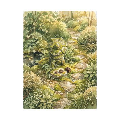 Datsuzoku Stone Lantern Canvas Art - Japandi Watercolor