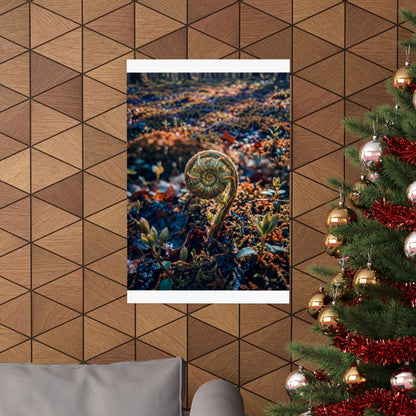 Dappled Fern Unfurling Wall Art Print - Kintsugi Seijaku