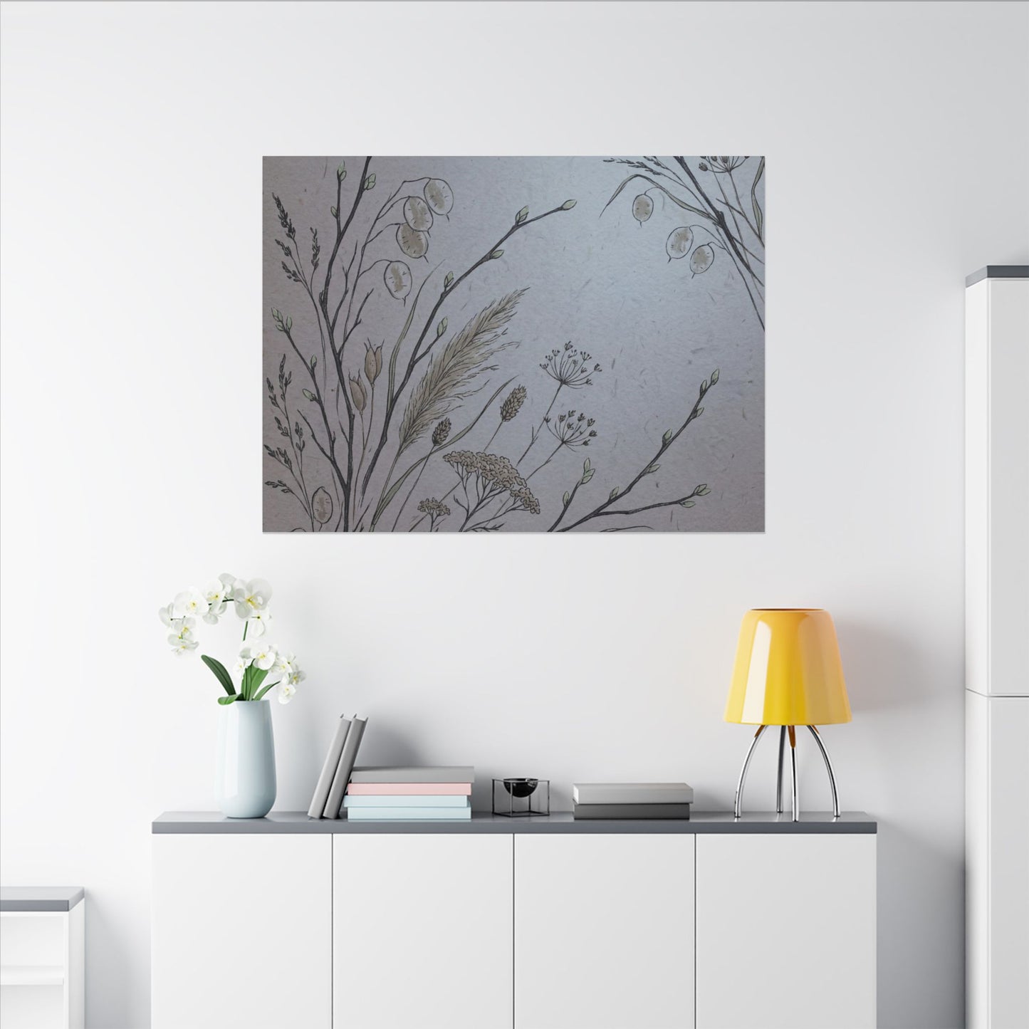 Spring Dried Flowers Japanese Pattern Canvas Art | Cozy Decor