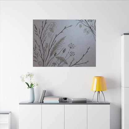 Spring Dried Flowers Japanese Pattern Canvas Art | Cozy Decor