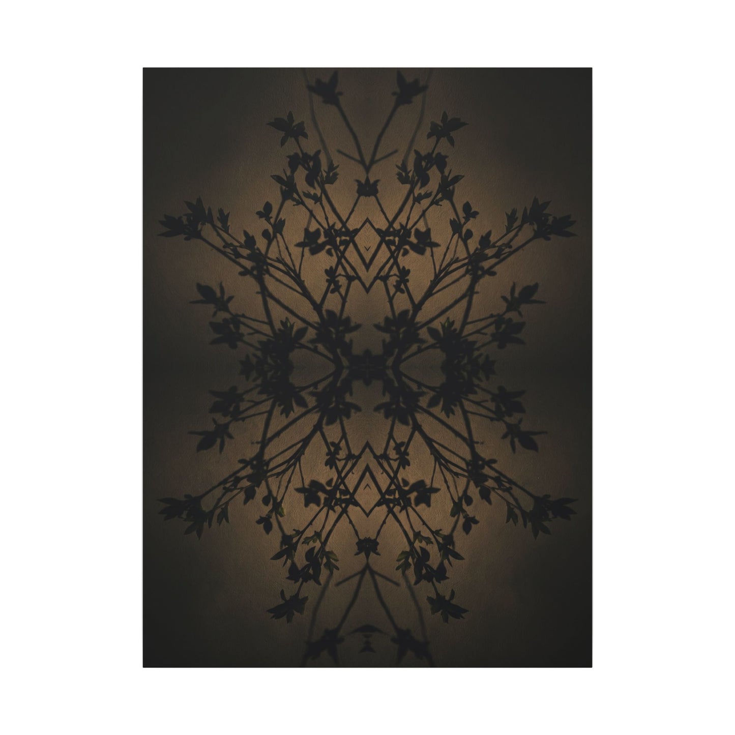 Golden Hour Shadow Play Canvas Art - Dark Japandi Seijaku
