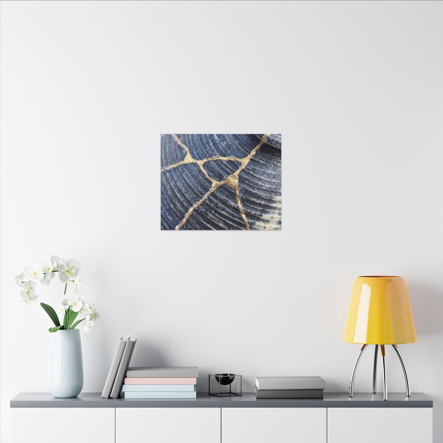 Shibui Water Ripple Canvas Art - Kintsugi Gold Repair