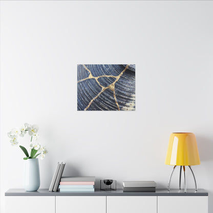 Shibui Water Ripple Canvas Art - Kintsugi Gold Repair