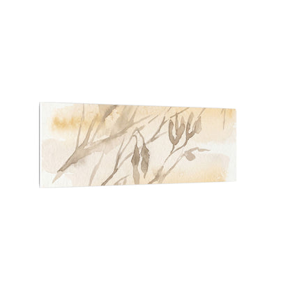 Shadow Play Winter Canvas Art | Japandi Warm Design