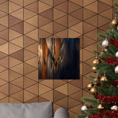 Rust Patina Spring Wall Art Print | Dark Japandi Sophisticated Design
