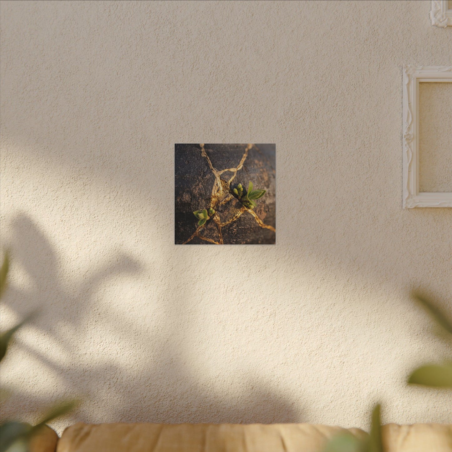 Rust Patina Gold Repair Canvas Art | Resilient Kintsugi Art