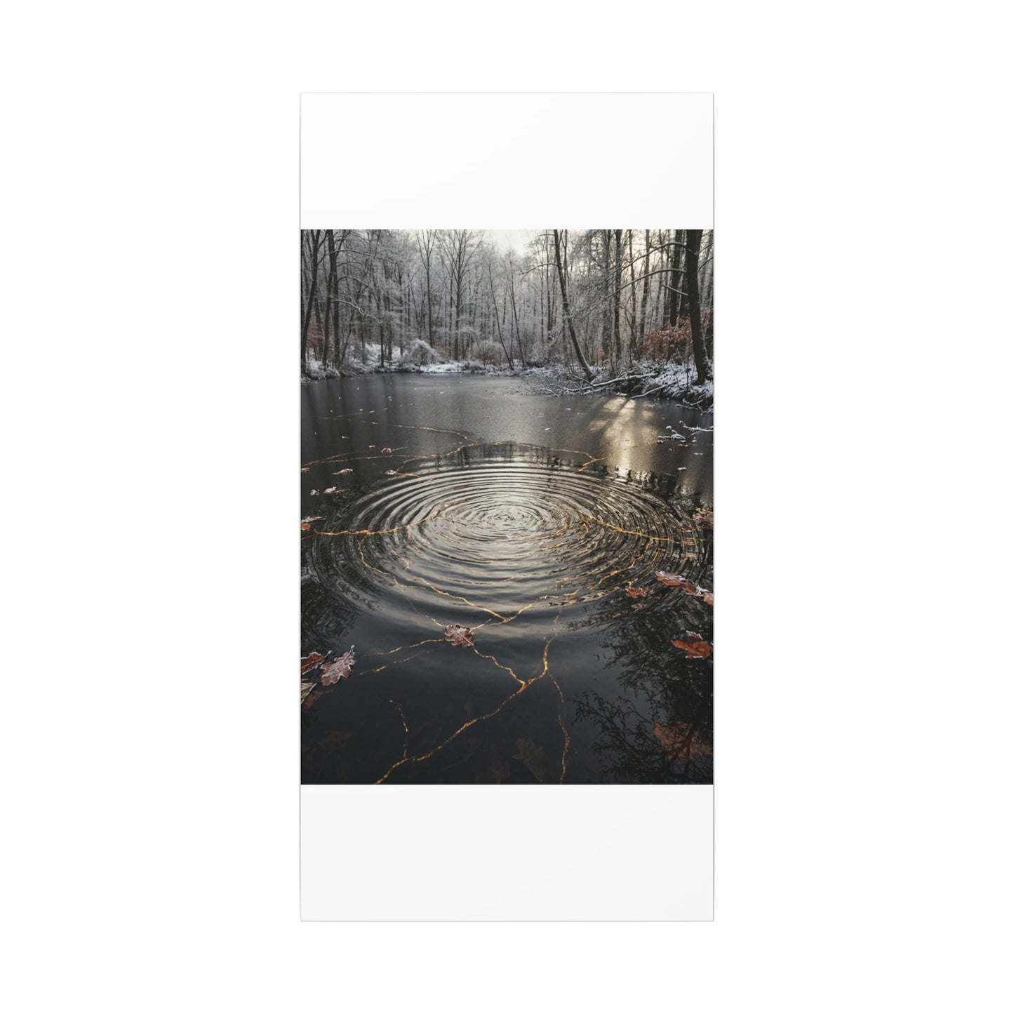 Water Ripple Broken Beauty Canvas Art | Artful Kintsugi Art