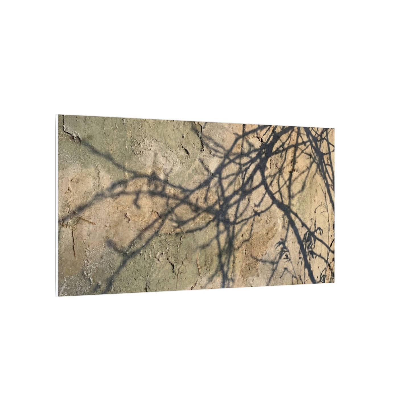 Japandi Shadow Play in Golden Hour | Texture Canvas Art