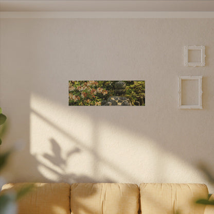 Spring Stone Lantern Gold Repair Canvas Art | Beautiful Decor