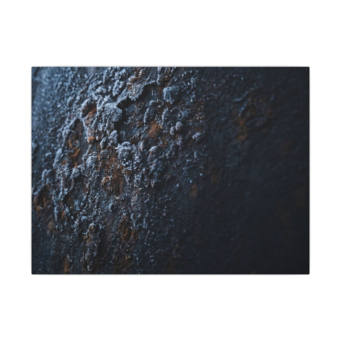 Rust Patina Canvas Art | Winter Dark Japandi Shadow Zen Art Art Print
