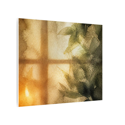 Cozy Shoji Screen Canvas Art - Watercolor Japandi