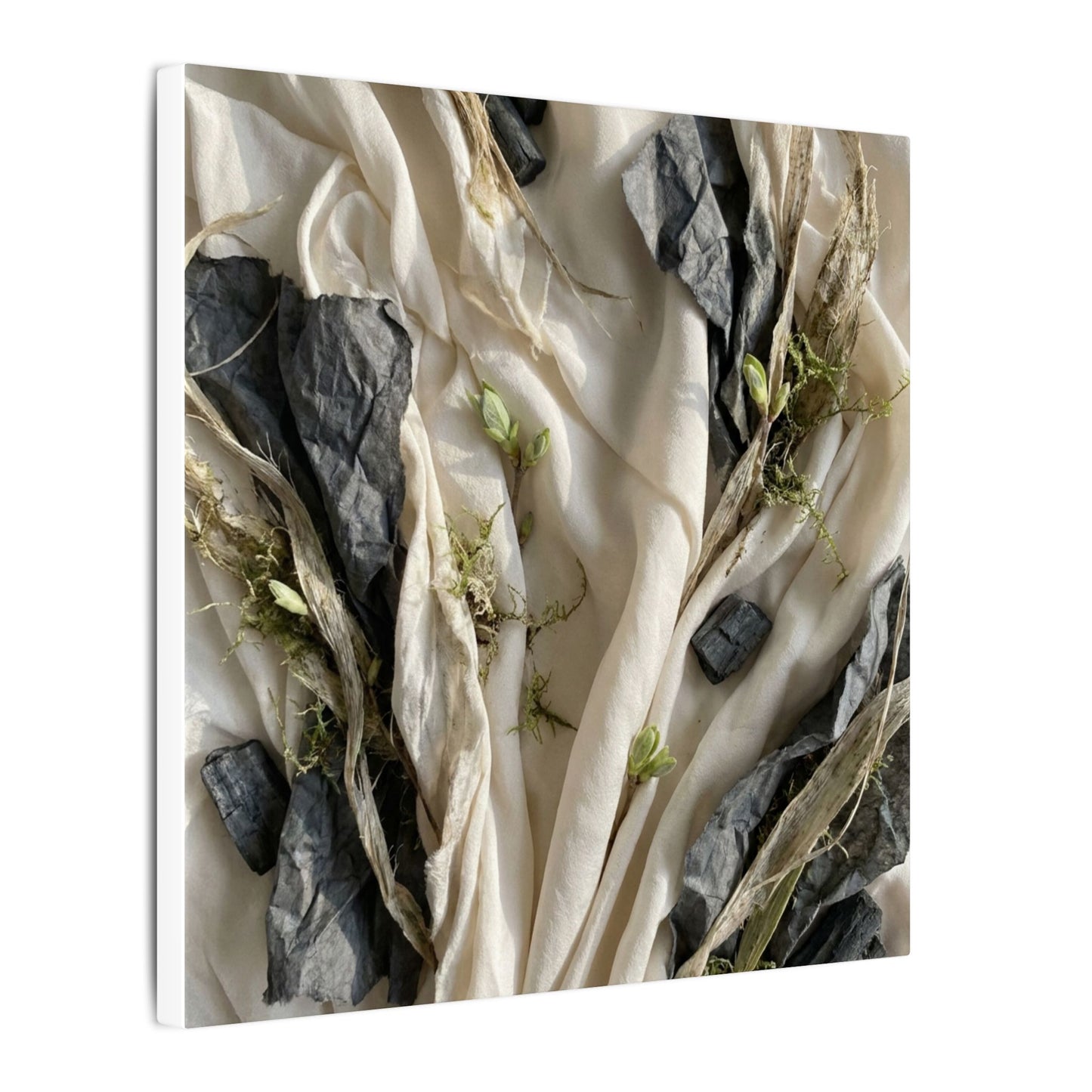 Spring Silk Drape Texture Canvas Art | Warm Decor