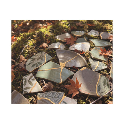 Broken Pottery Japanese Pattern Canvas Art | Elegant Japandi Art