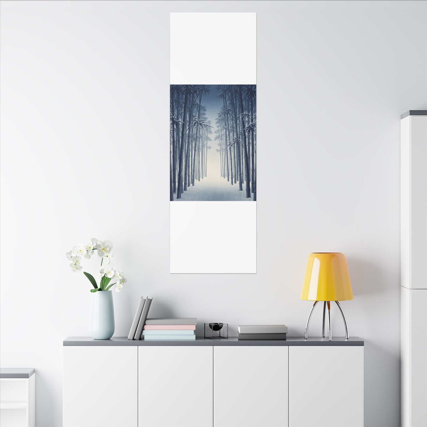 Bamboo Grove Canvas Art | Winter Zen Ukiyo E Inspired Art