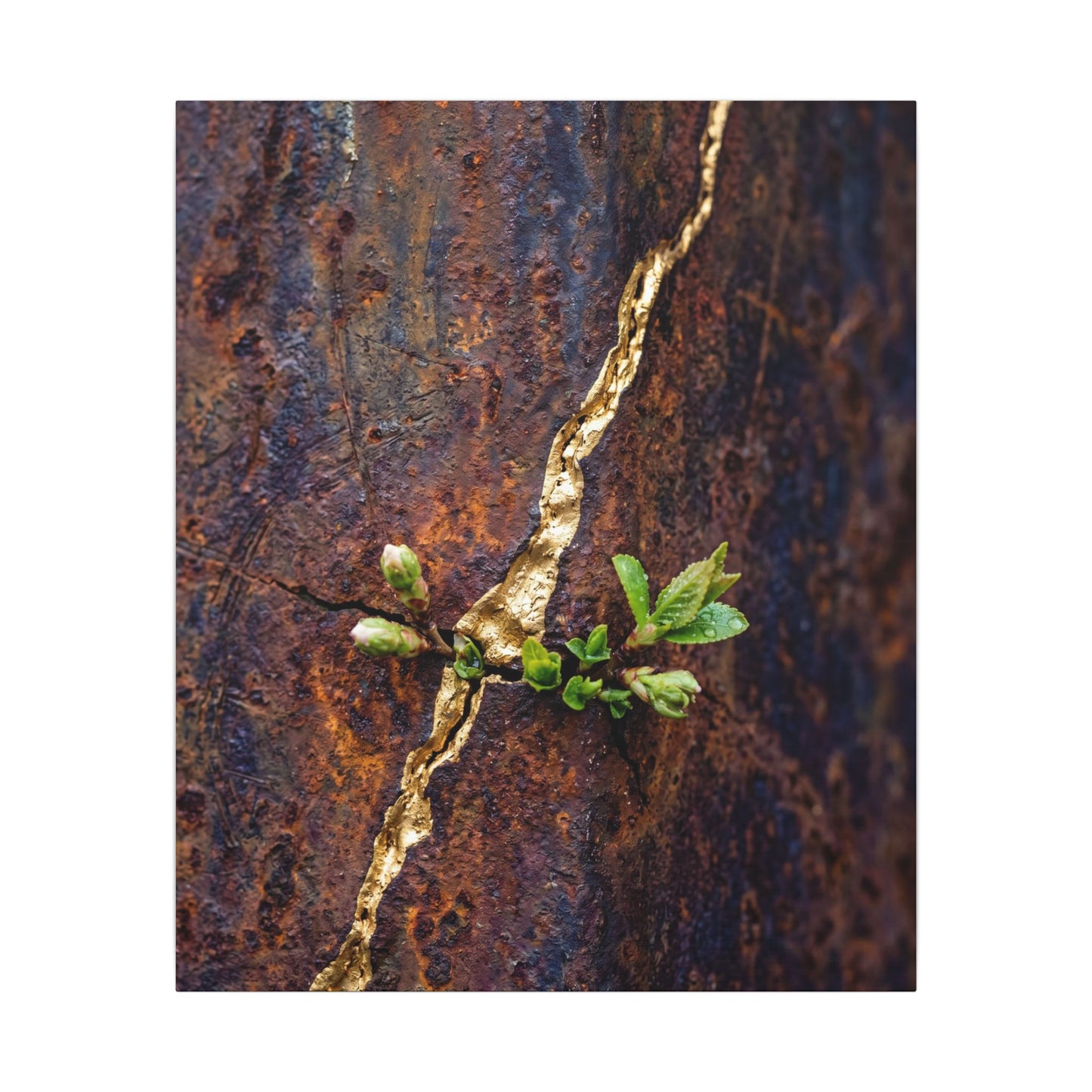 Overcast Rust Patina Canvas Art - Kintsugi Datsuzoku