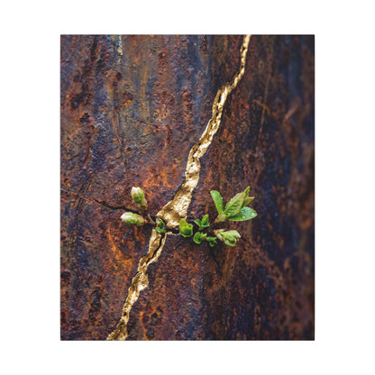 Overcast Rust Patina Canvas Art - Kintsugi Datsuzoku
