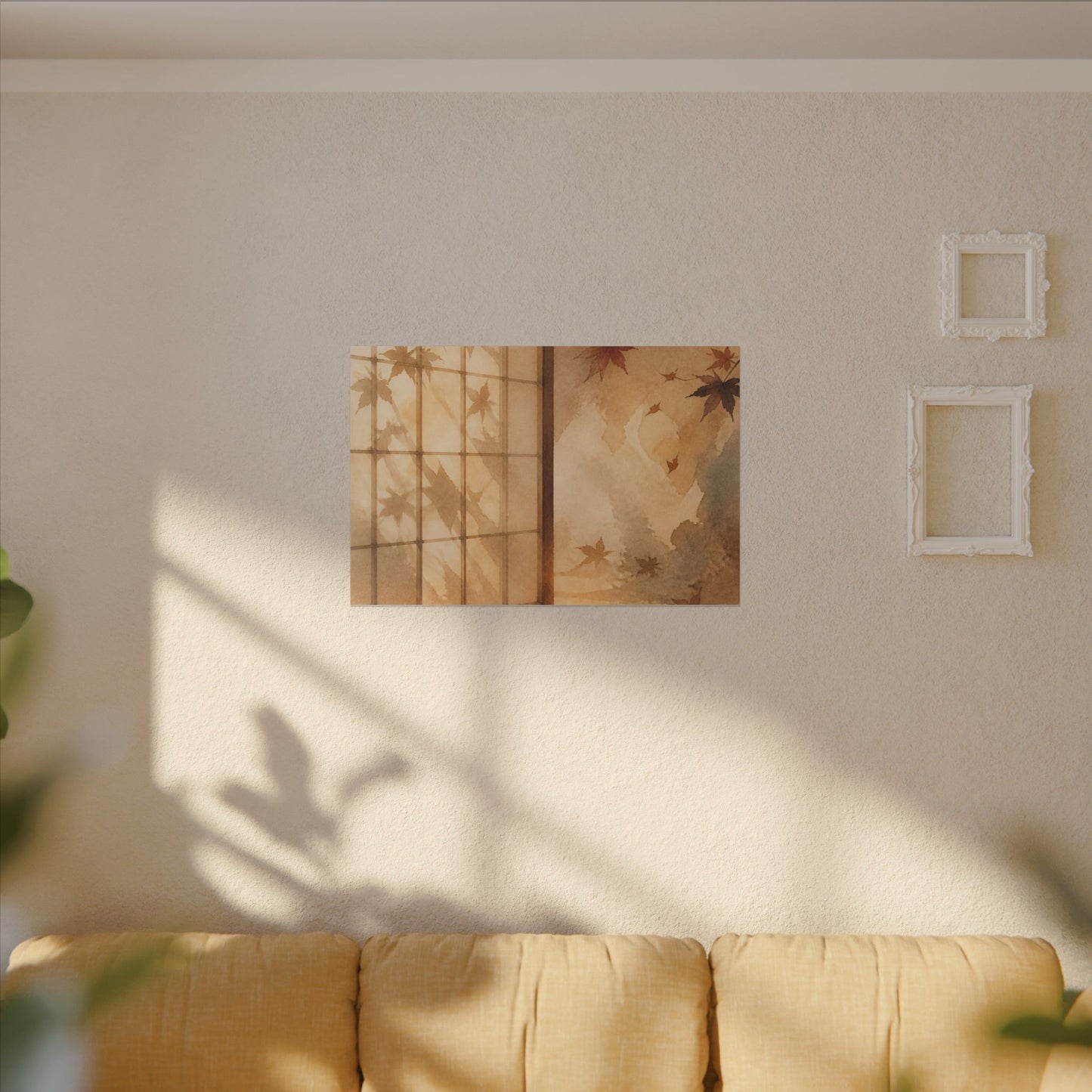 Candlelight Shoji Screen Canvas Art - Japandi Ma