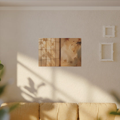 Candlelight Shoji Screen Canvas Art - Japandi Ma