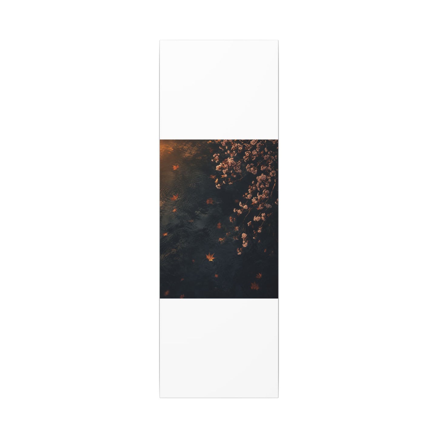 Golden Hour Cherry Blossom Canvas Art - Dark Japandi Kanso