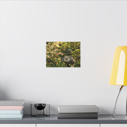 Spring Stone Lantern Gold Repair Canvas Art | Beautiful Decor