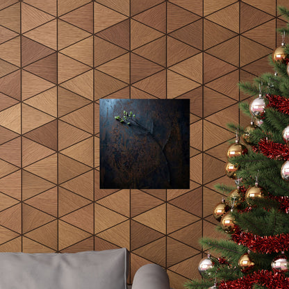 Rust Patina Spring Wall Art Print | Dark Japandi Sophisticated Design