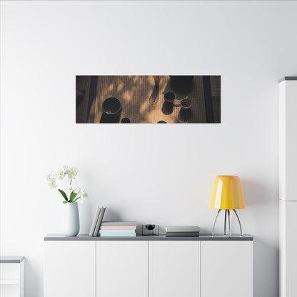 Shibui Tea Ceremony Canvas Art - Dark Japandi Shadow Zen