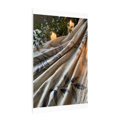 Fukinsei Silk Drape Canvas Art - Japandi Japanese Pattern