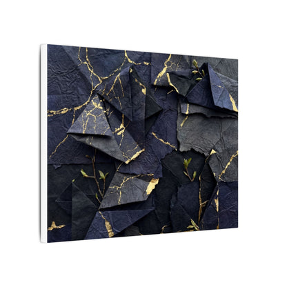 Beautiful Paper Fold Canvas Art - Crackle Gold Kintsugi