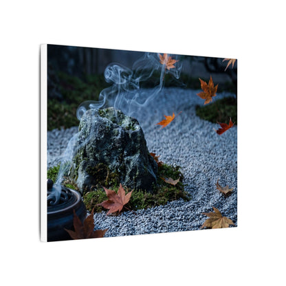 Autumn Incense Smoke Karesansui Canvas Art | Calm Decor