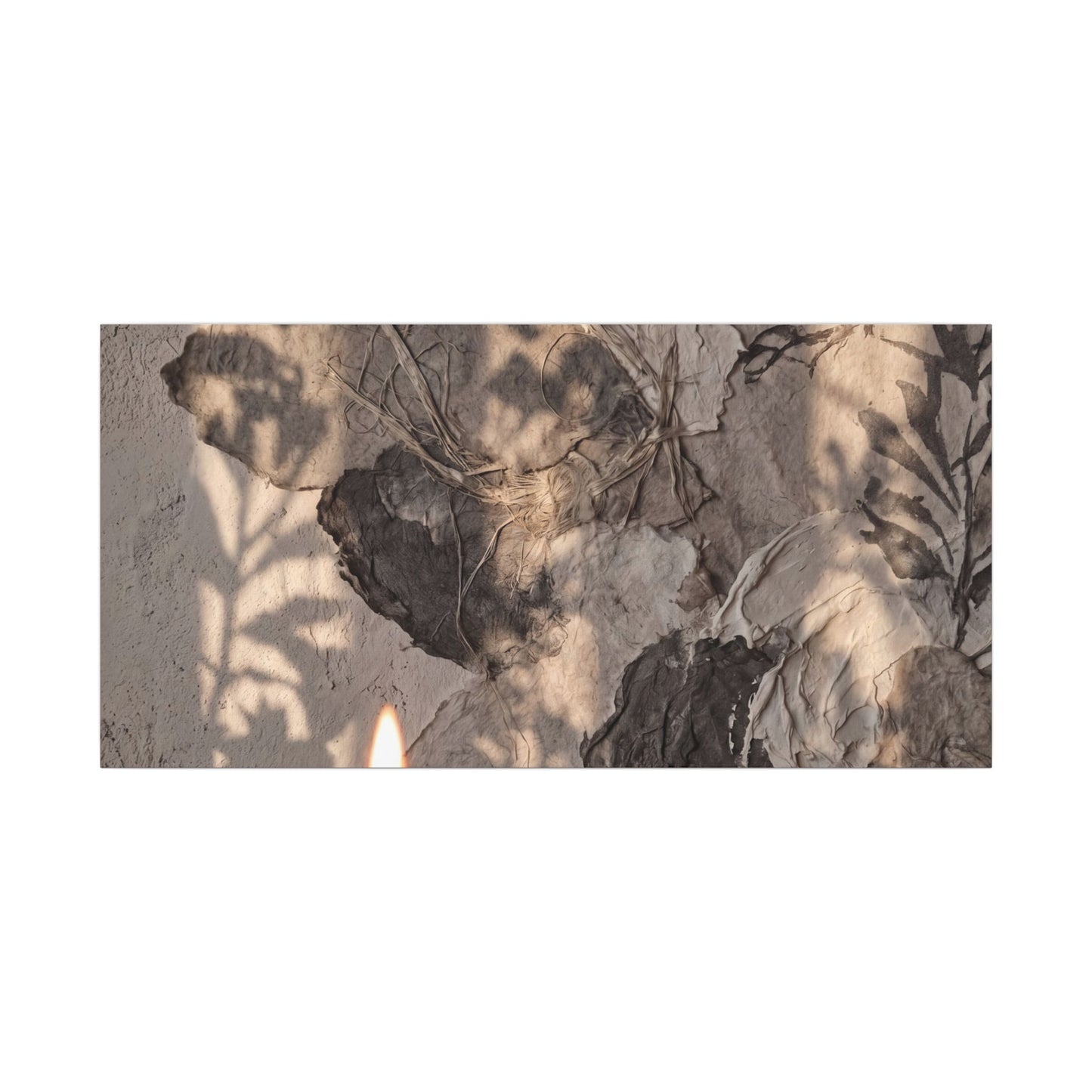 Shadow Play Summer Canvas Art | Japandi Elegant Design