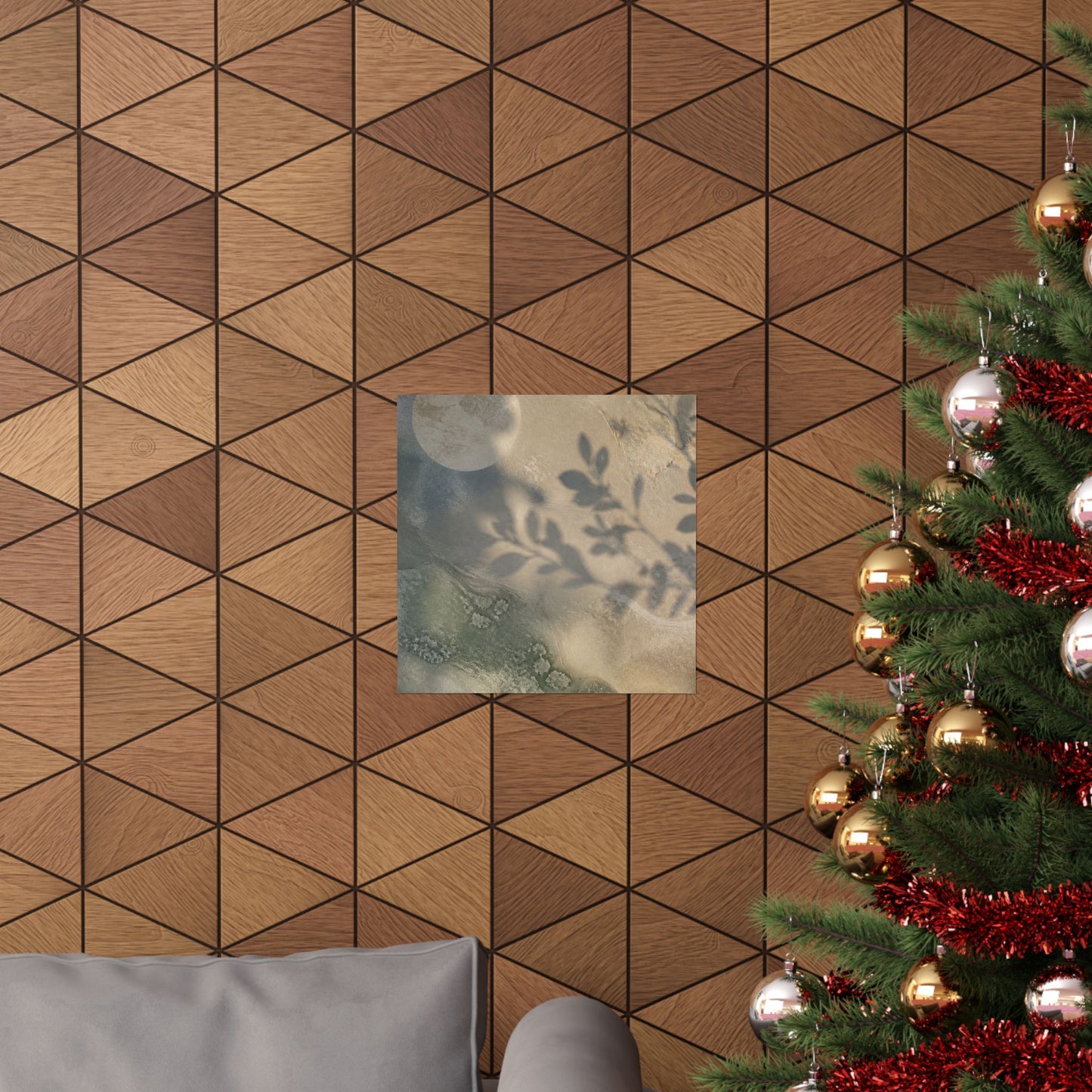 Winter Shadow Play Texture Wall Art Print | Cozy Decor