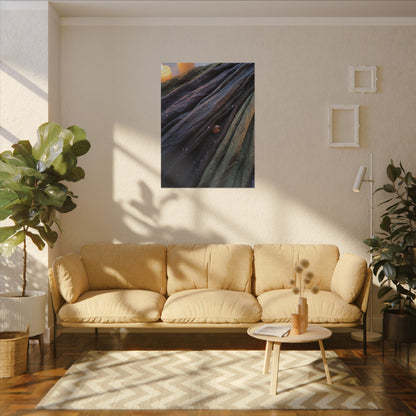 Silk Drape Shadow Zen Canvas Art | Moody Dark Japandi Art