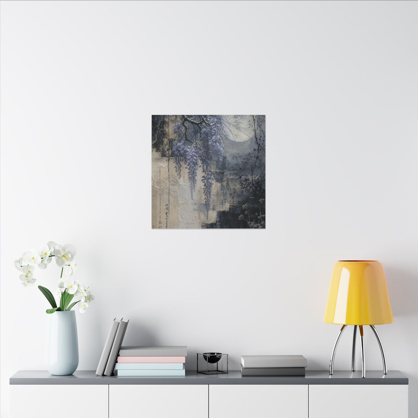Winter Wisteria Texture Canvas Art | Elegant Decor