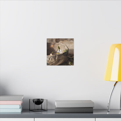 Candlelight Ceramic Bowl Canvas Art - Japandi Ma