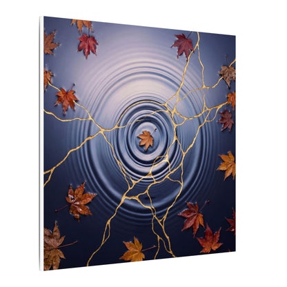 Kintsugi Water Ripple in Dawn | Gold Vein Canvas Art